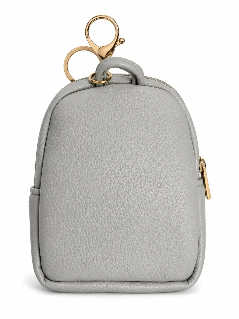 Mini Quilted Backpack Coin Purse Keychain Faux Leather Bag Charm